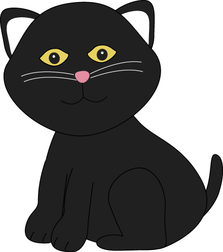 Cartoon cats clip art cute halloween black cat image