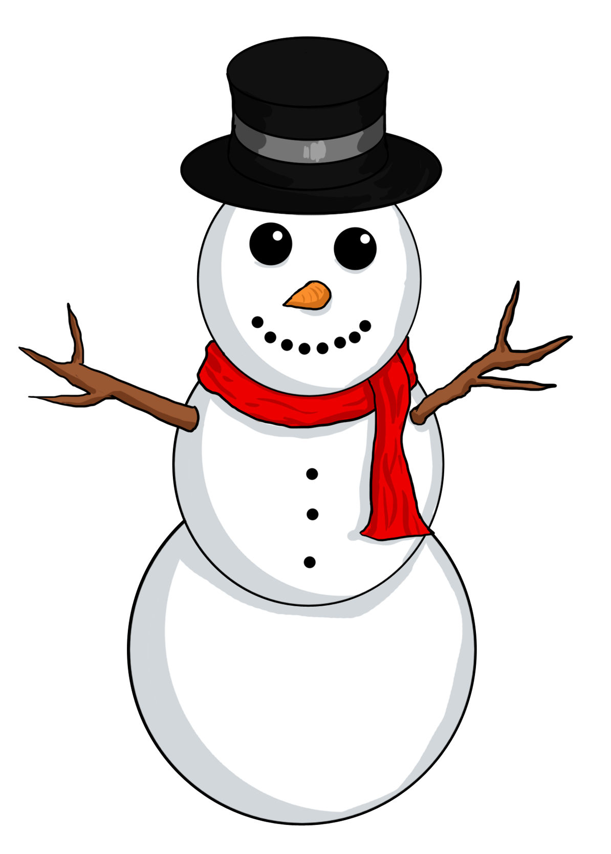 Christmas snowman clipart 3