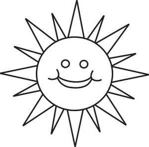 Clipart sun outline free images 2