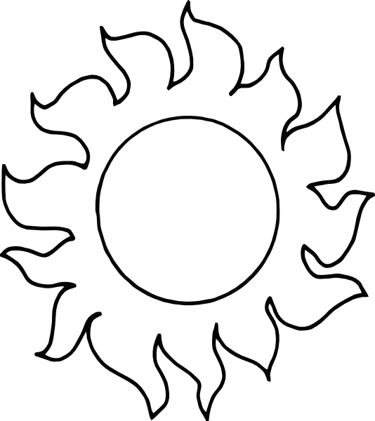 Clipart sun outline free images