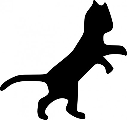 Dog and cat silhouette clip art free 4