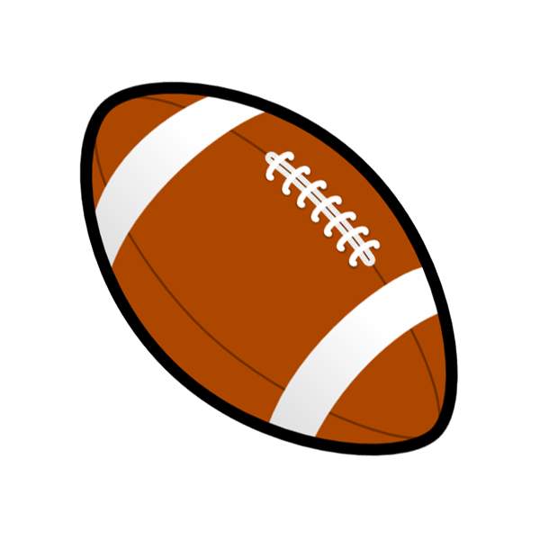 Football clip art with transparent background 3