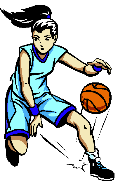 Girl basketball player clipart free images 4