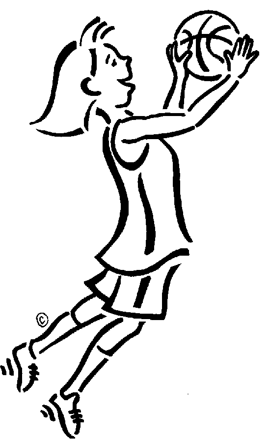 Girl basketball player clipart free images 5