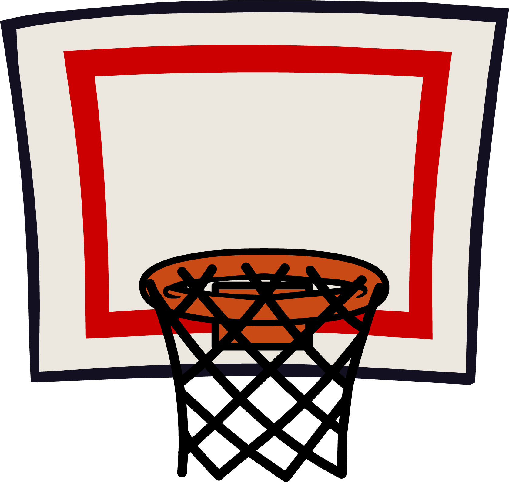 Hoop basketball ring net clipart 2