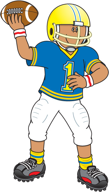 Kid football player clipart free images 2