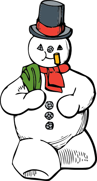 Snowman clip art at vector clip art