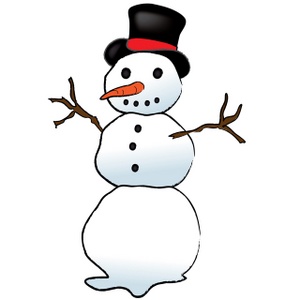 Snowman clipart 4