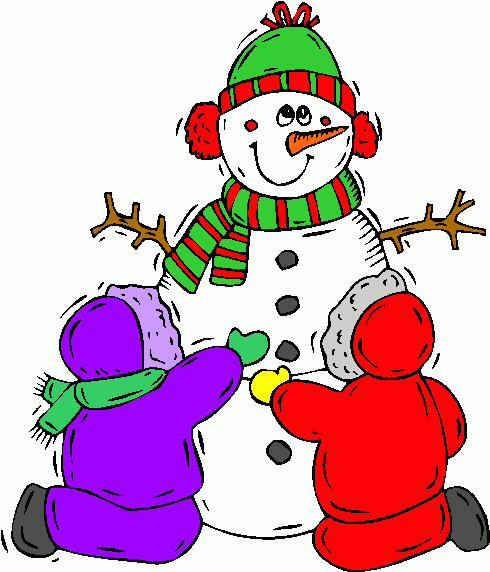 Snowmen making snowman clipart