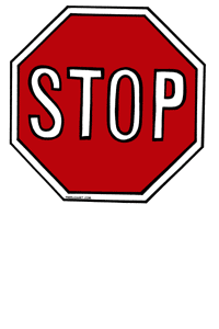 Stop sign clipart black and white free