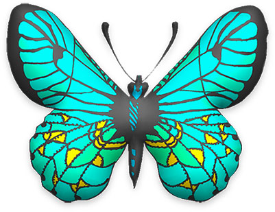 Animated butterfly s clipart