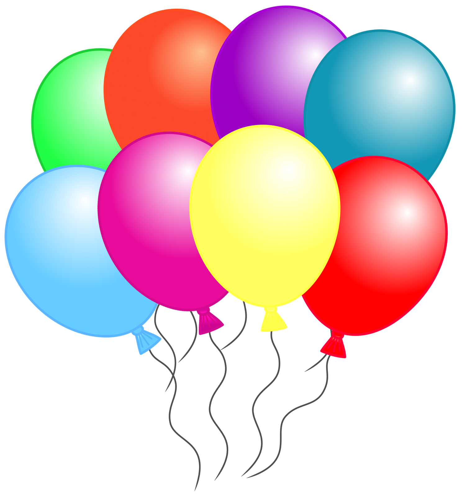 Balloon clipart that can be downloaded individually and used alone