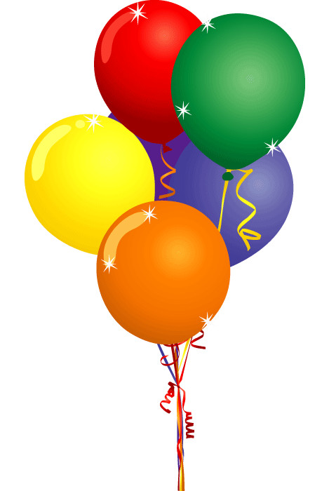 Birthday balloons clip art free party clipart cake