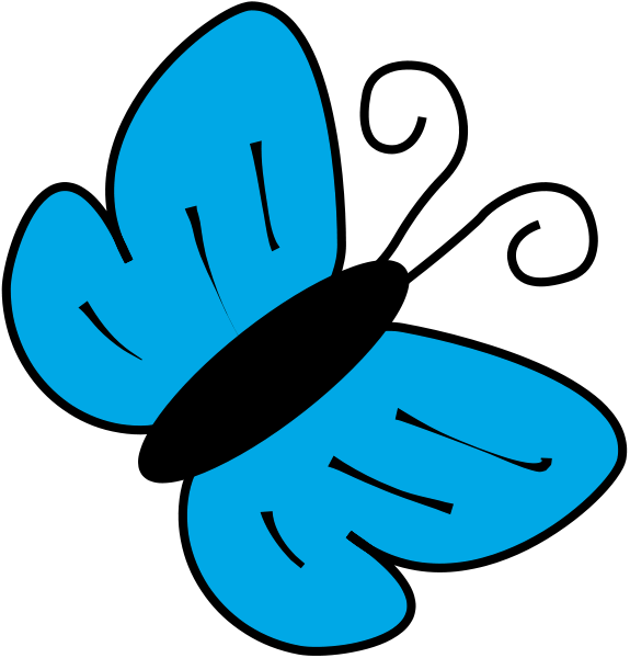 Blue butterfly clipart free images 4