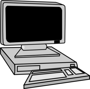 Computer screen clipart black and white free
