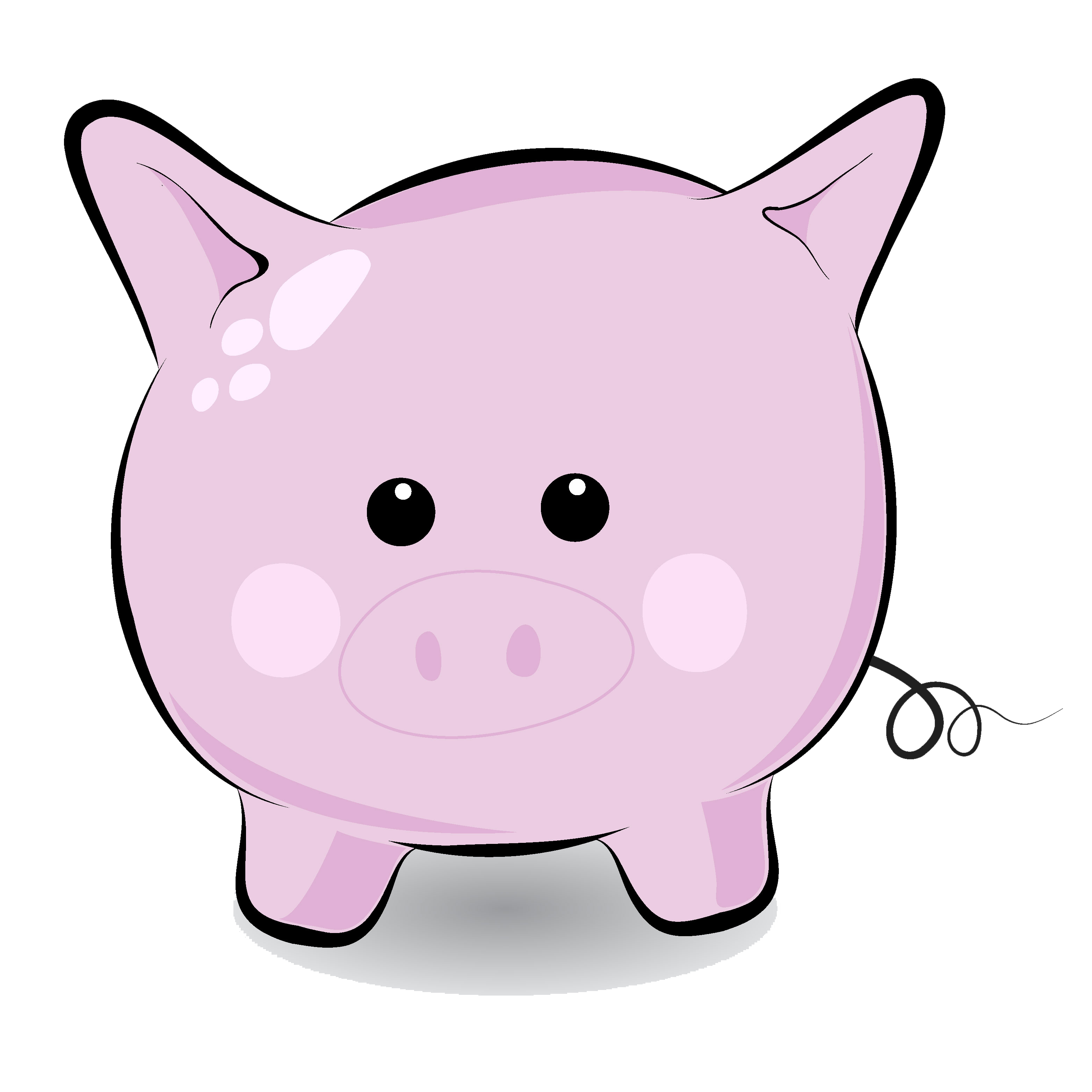 Cute pig face clip art free clipart images 4