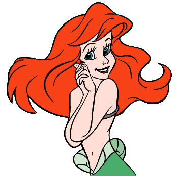 Free litle mermaid and ariel disney clipart animated