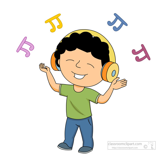 to listen to music clipart