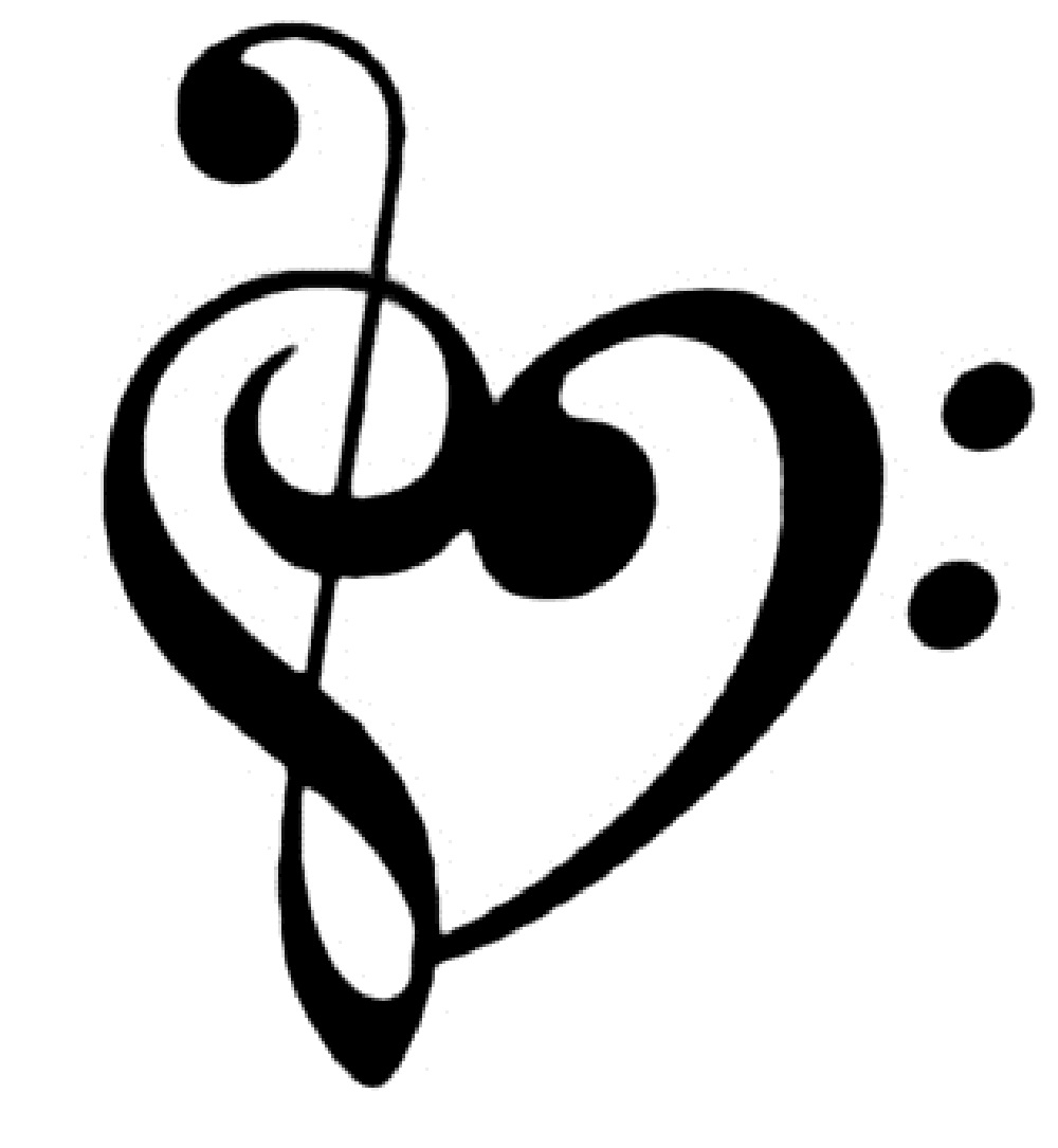 Music heart clipart free