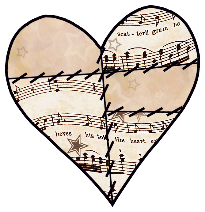 Music notes heart clip art free clipart images 3