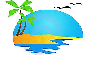 Palm tree beach clipart free images