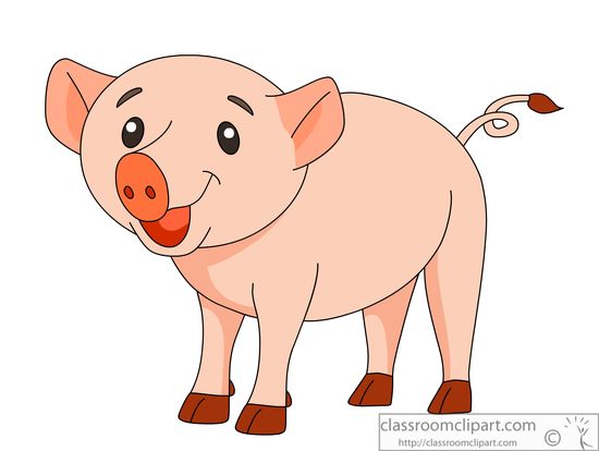 Pig clip art free vector 2