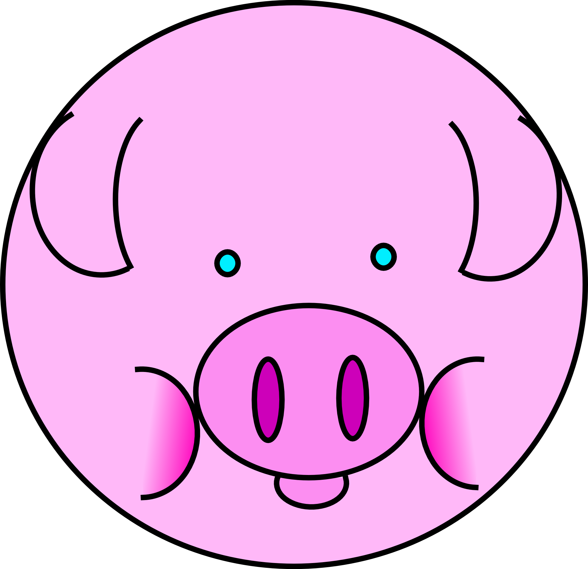 Pig clipart free images 5