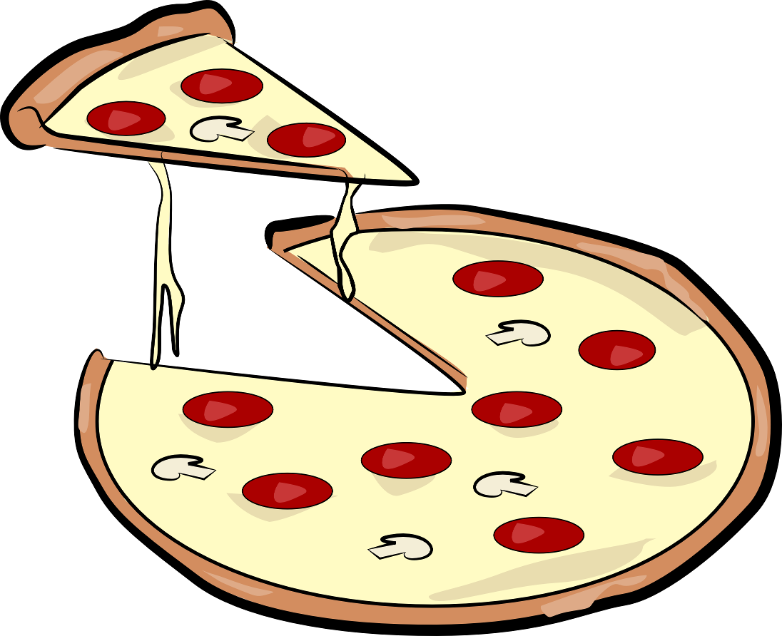 Pizza clipart black and white free images 2