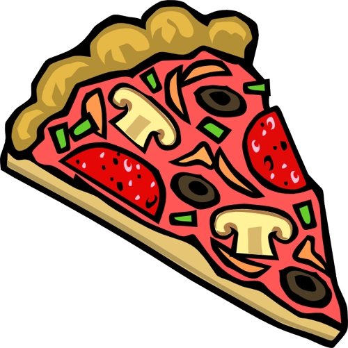 Pizza clipart black and white free images 3