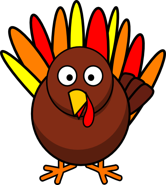 Round turkey clip art at vector clip art