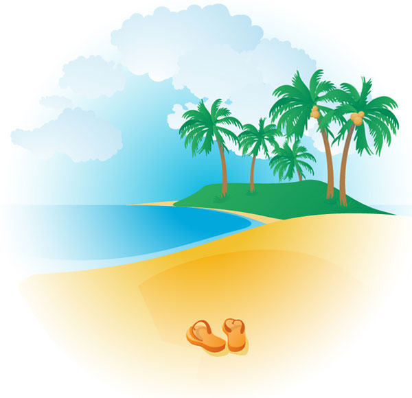 Tropical beach clipart free images