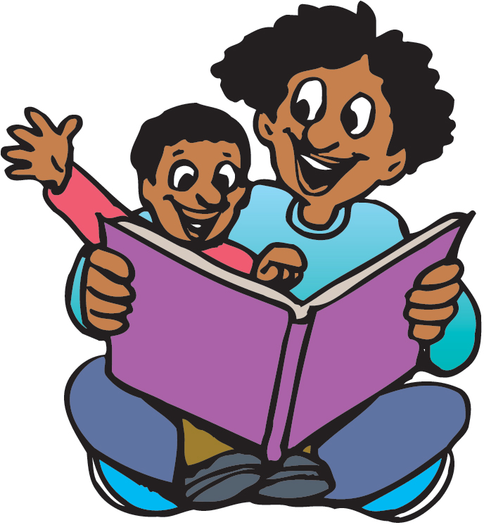 Family reading together clipart free images 2
