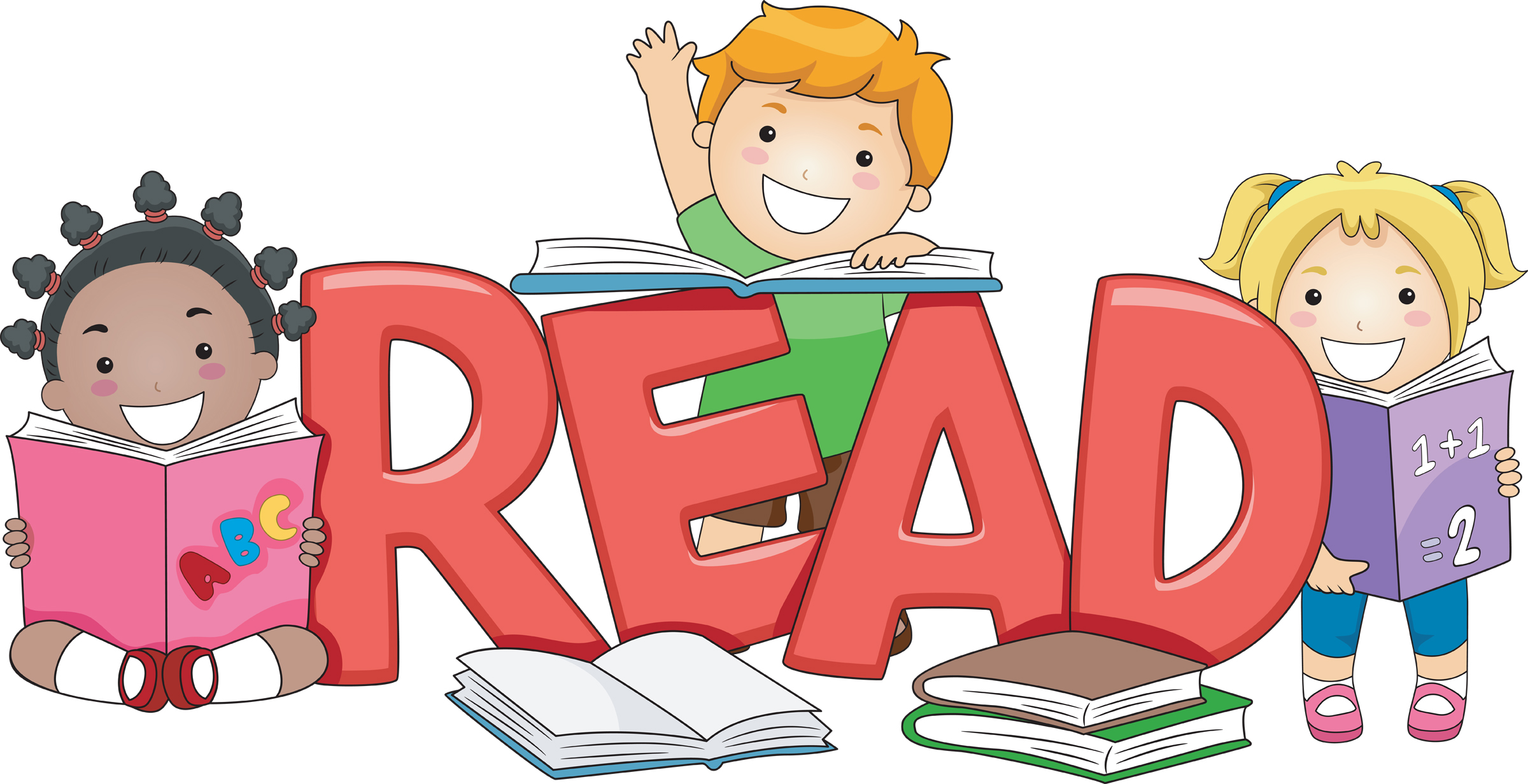 10 books clipart reading