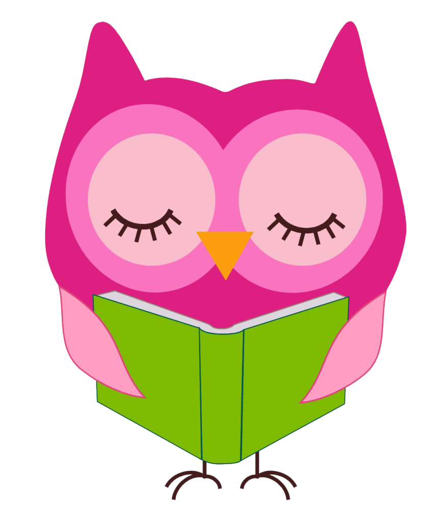 Owl reading clipart 2