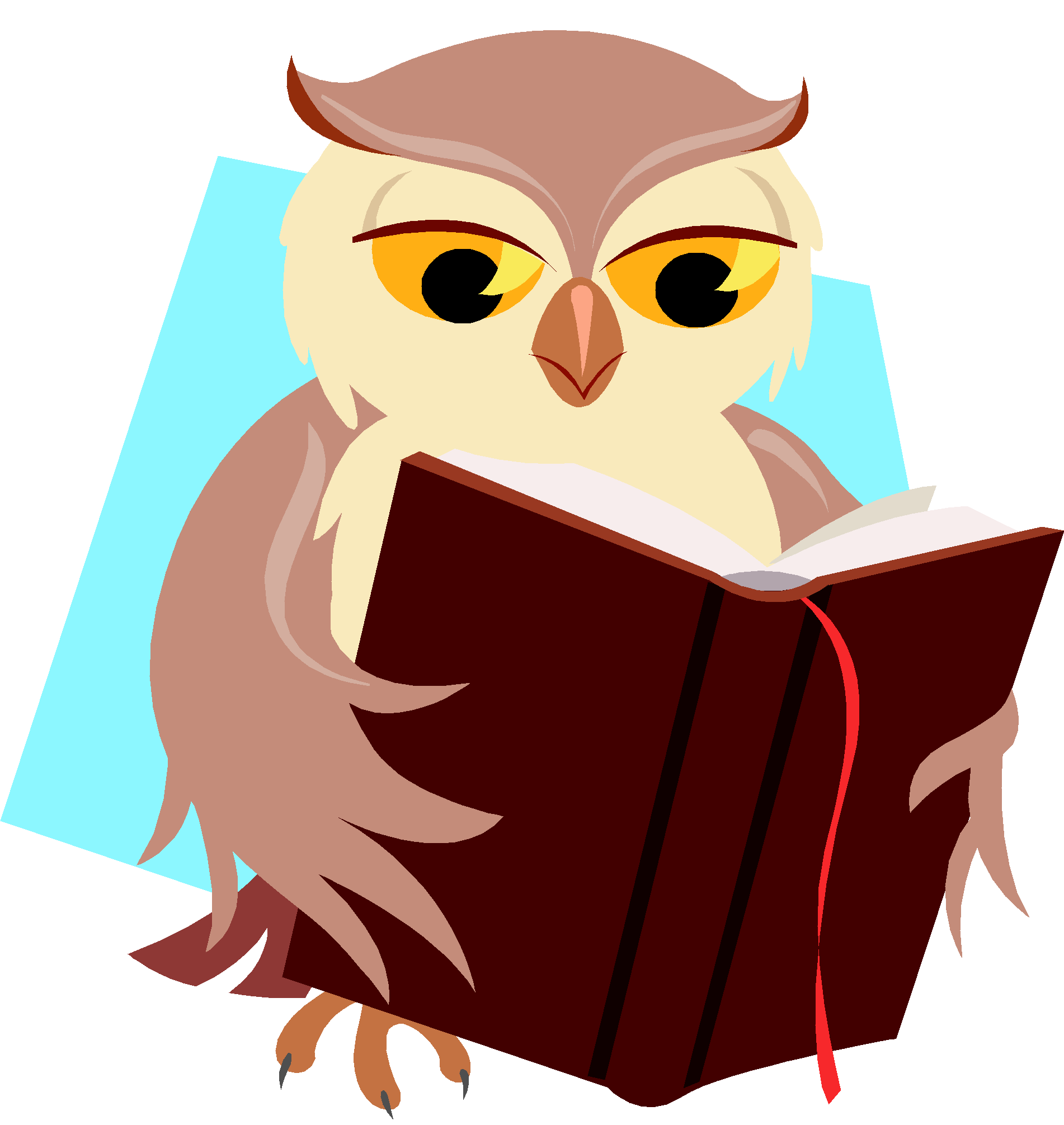 Owl reading clipart schliferaward