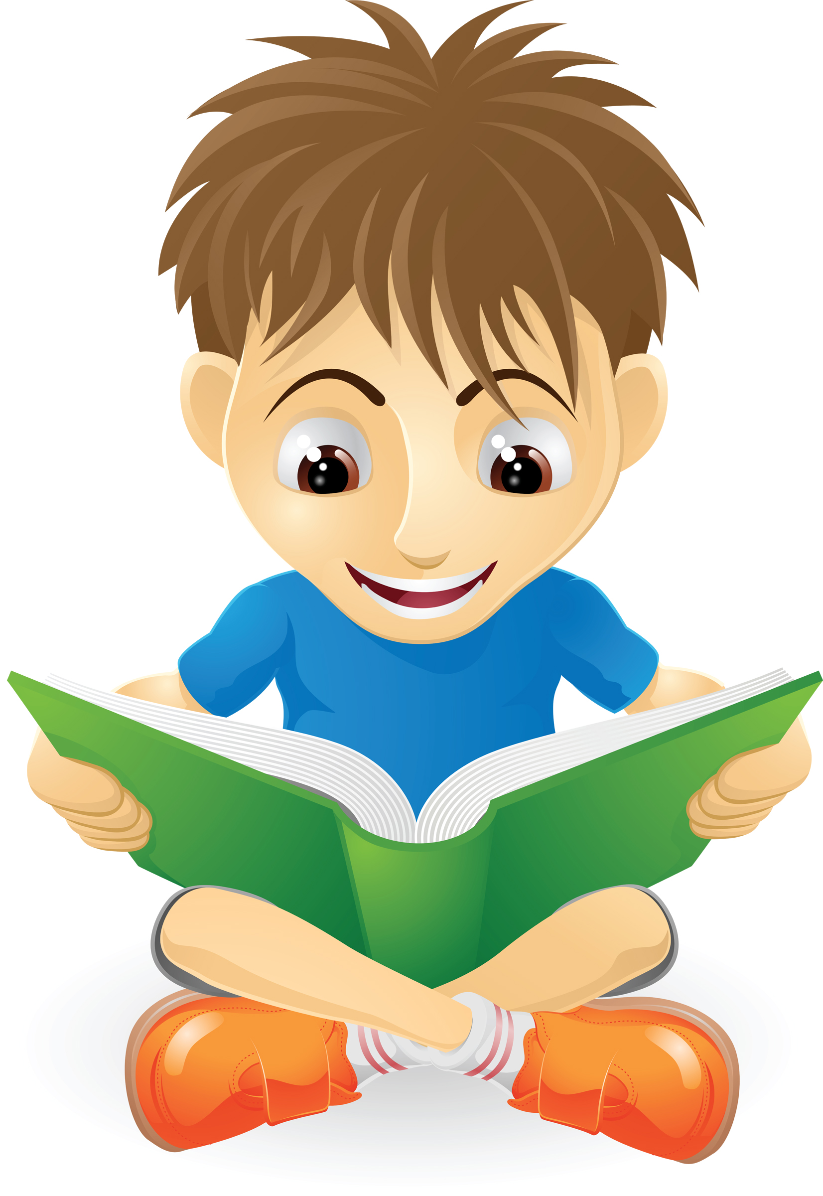 reading a book clipart