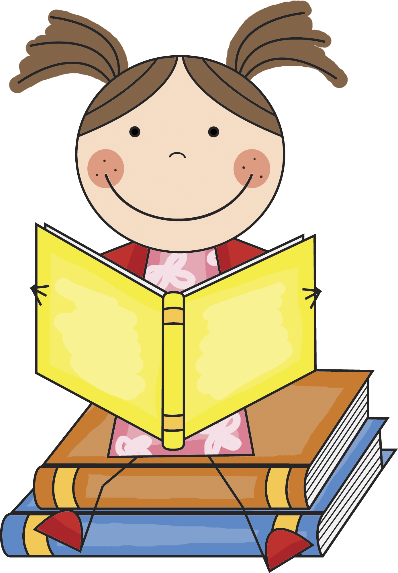 Clip Art Kids Reading