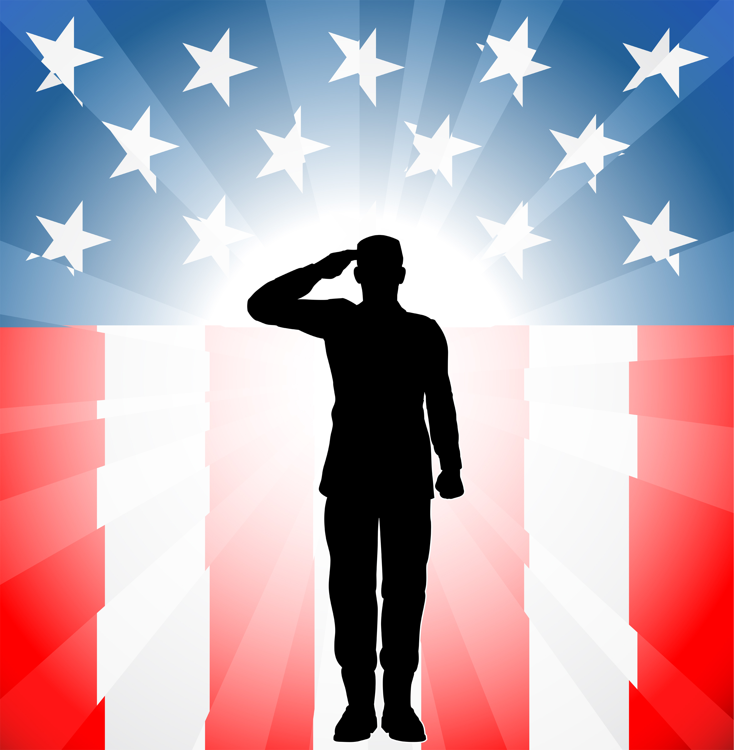 Veterans day clip art soldier in front of flag clipart places