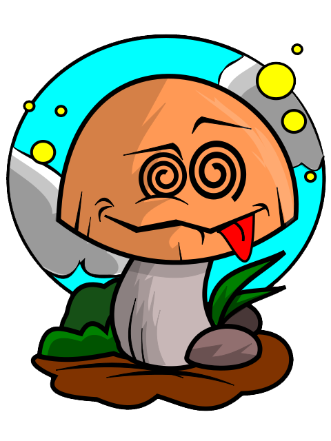 Cartoon mushrooms clipart image