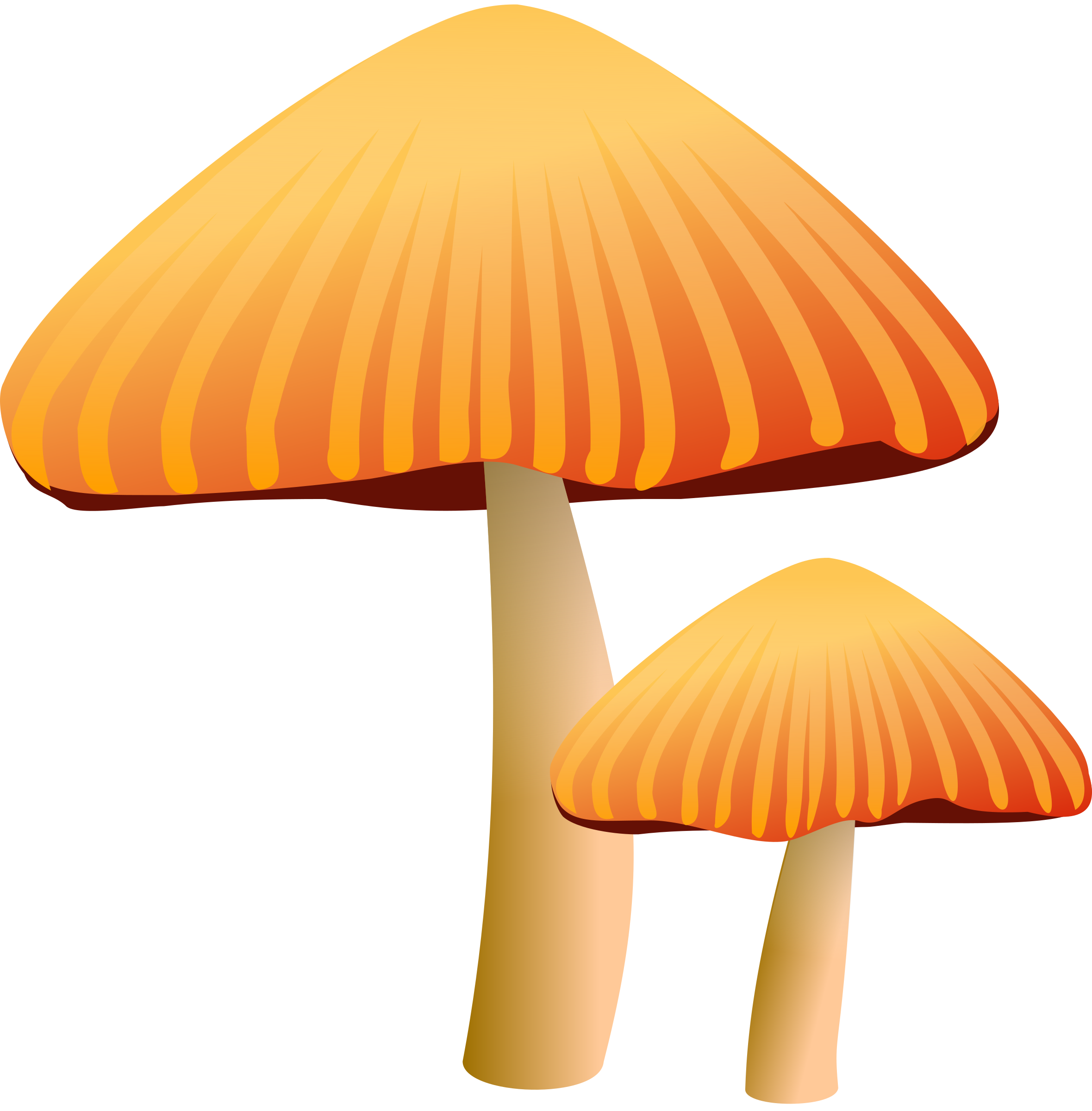 Clipart orange mushroom