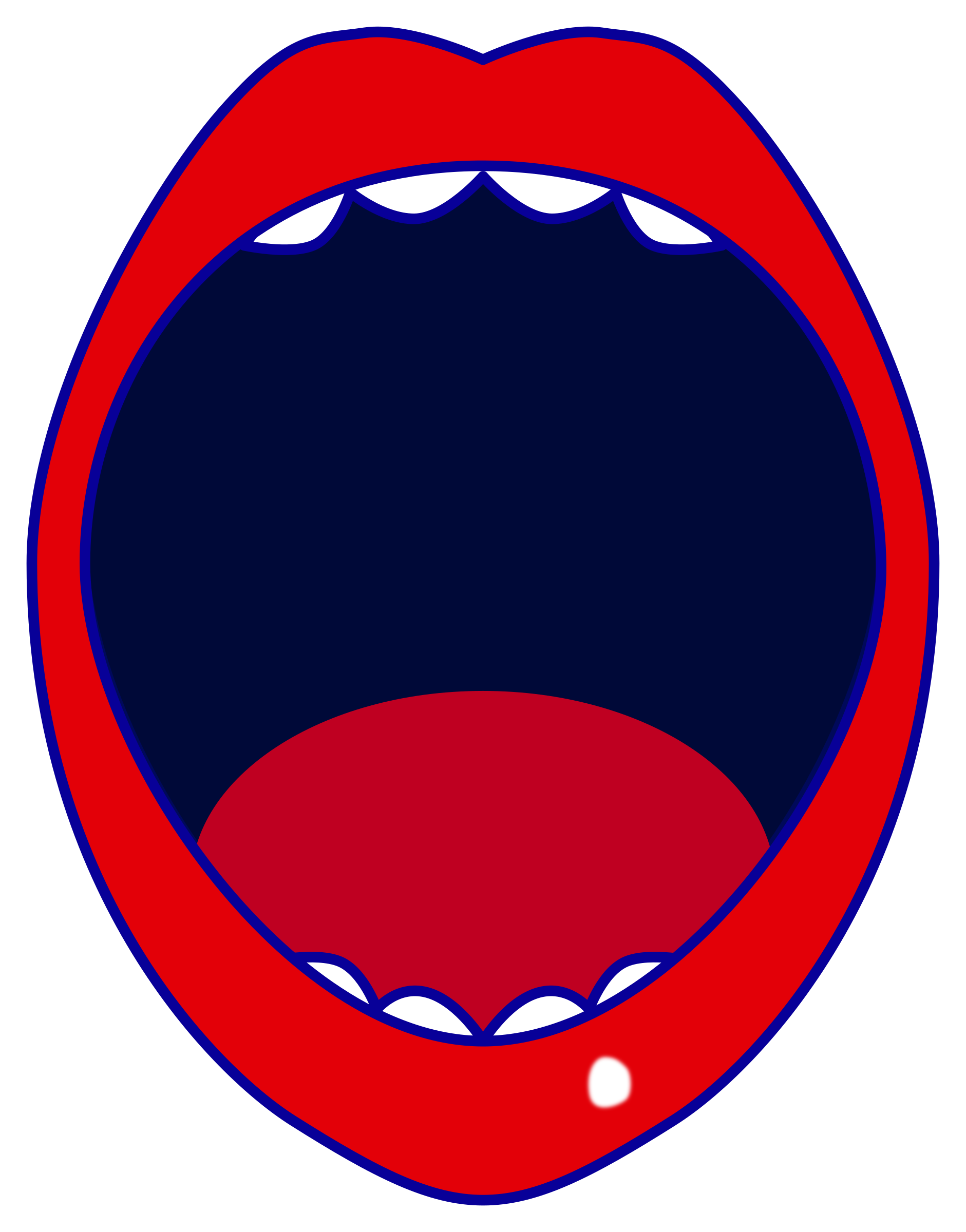 Clipart red open mouth
