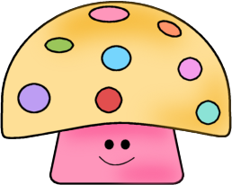 Colorful mushroom clip art colorful image
