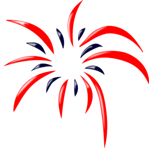 Black and white fireworks clipart free