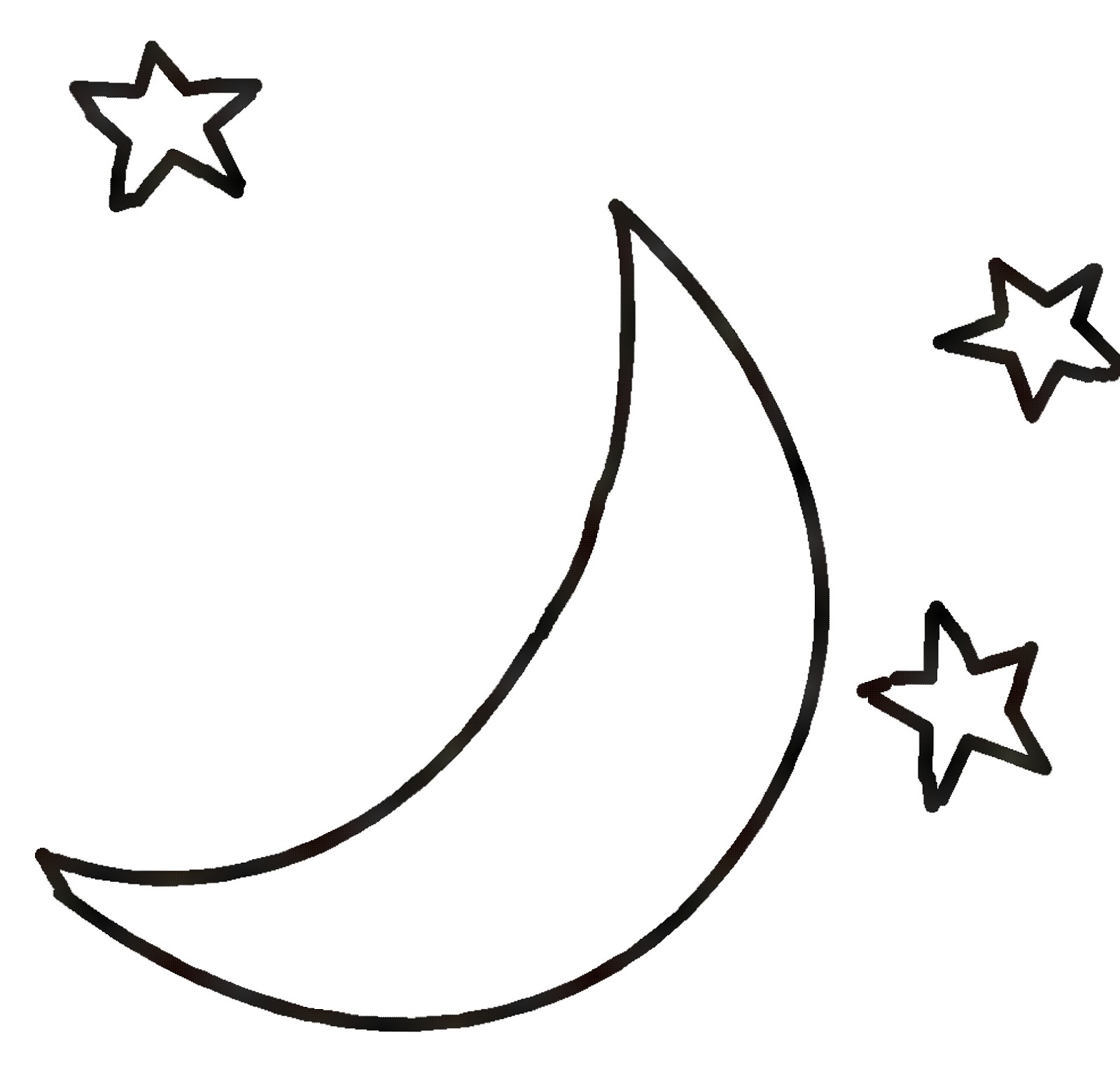 Black and white moon clipart clipartxtras