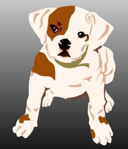 Bulldog puppy clip art at vector clip art