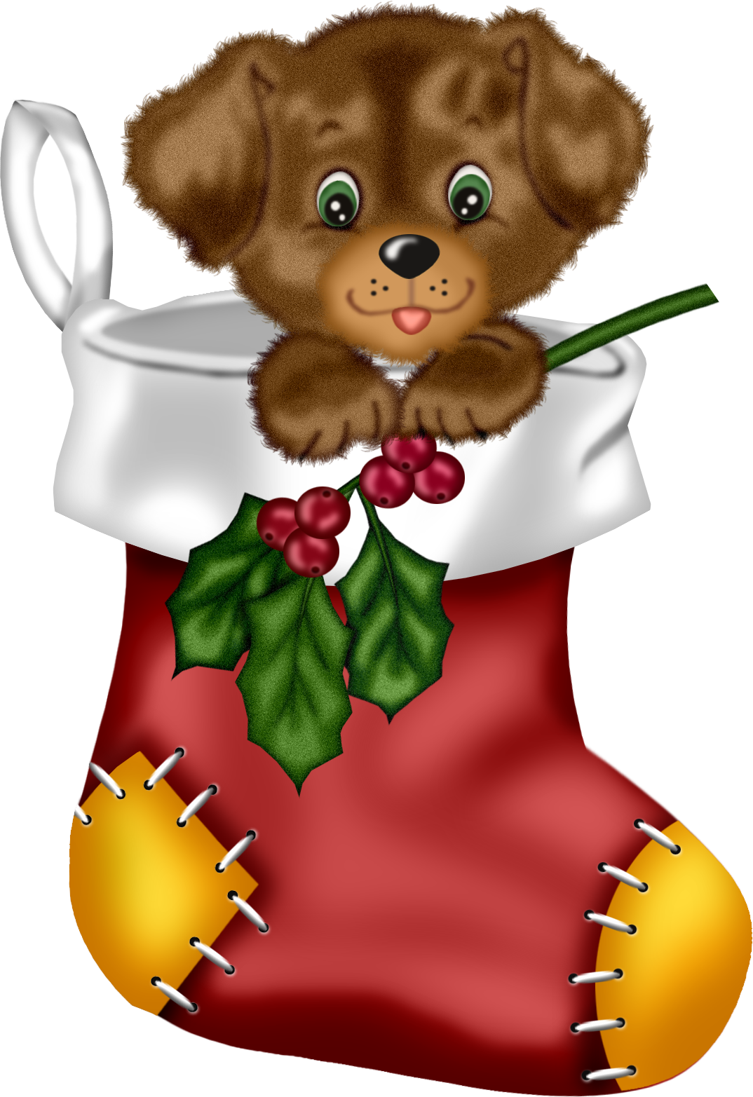 Christmas puppy clipart