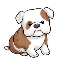 Cute cartoon dogs clip art clipart puppy looking back and