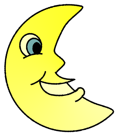 Cute moon clipart good night clip art and image 8