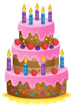 Drawing birthday cake clip art cliparts variados mm