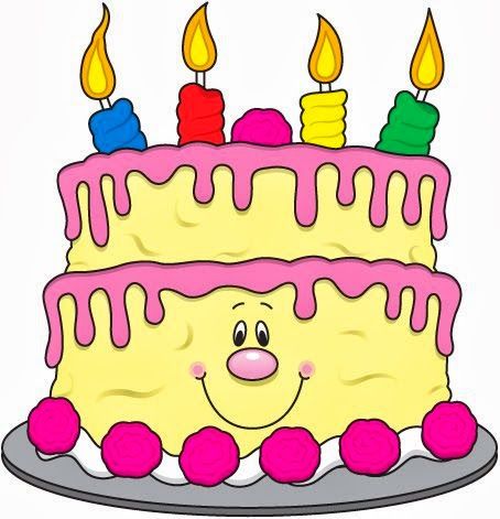 yellow birthday cake clipart